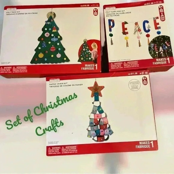 Creatology Christmas crafts felt tree, peace banner, and paper chains #Crafts - Picture 1 of 5